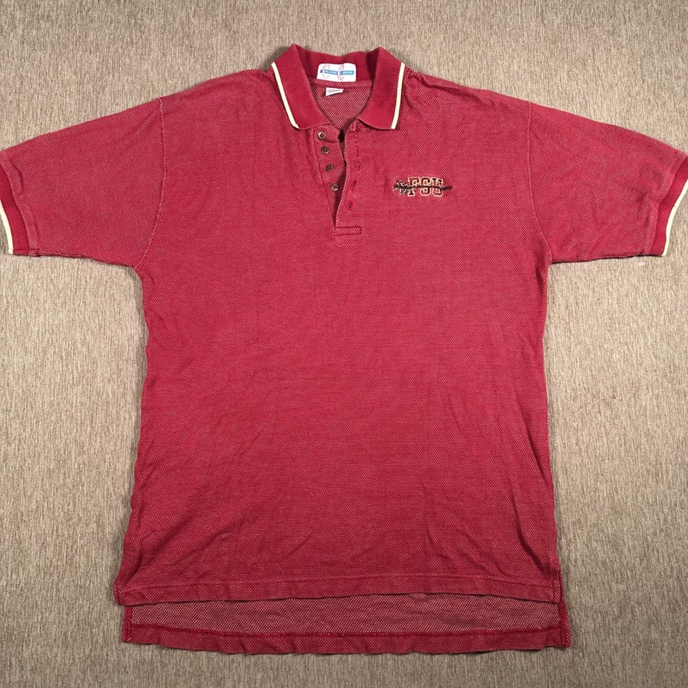 College Classics FSU Florida State Seminoles Polo Shirt Garnet Red Mens Large